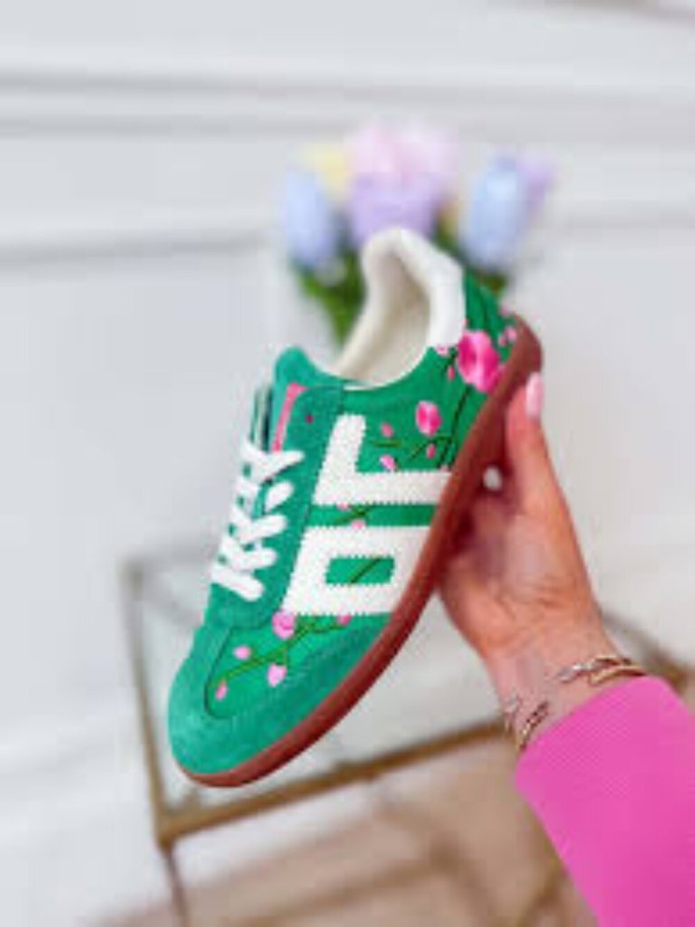 NEW IN BOX BACK 70 BACK70 GHOST C26 FLORAL GREEN Sneakers Shoes sizes 5,6,7 & 8